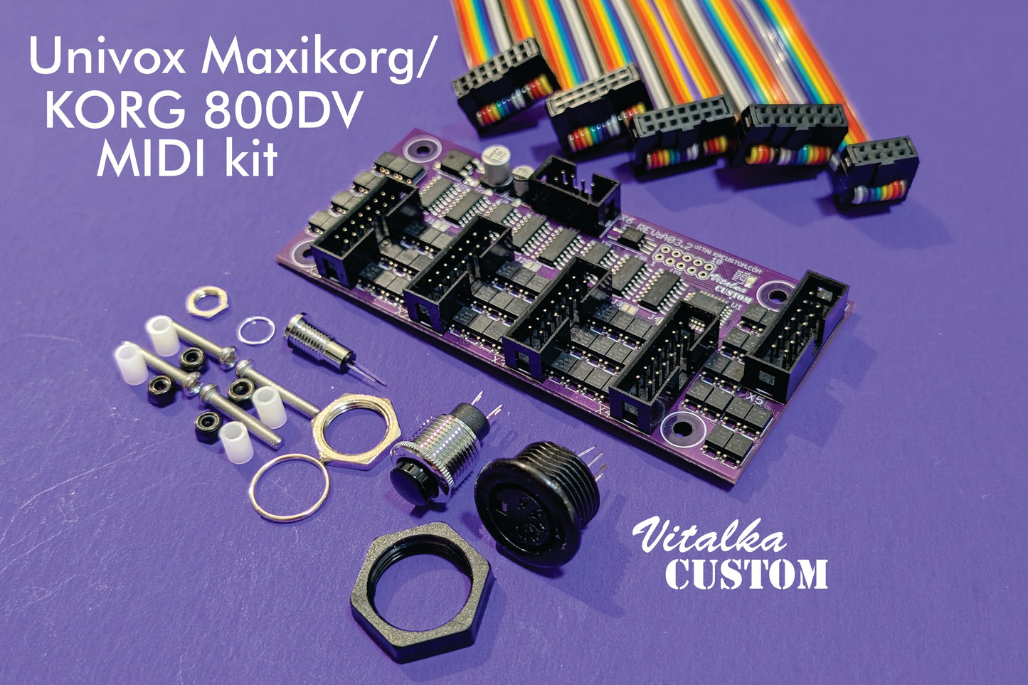Korg 800DV / Univox MaxiKorg MIDI kit RevA03.2