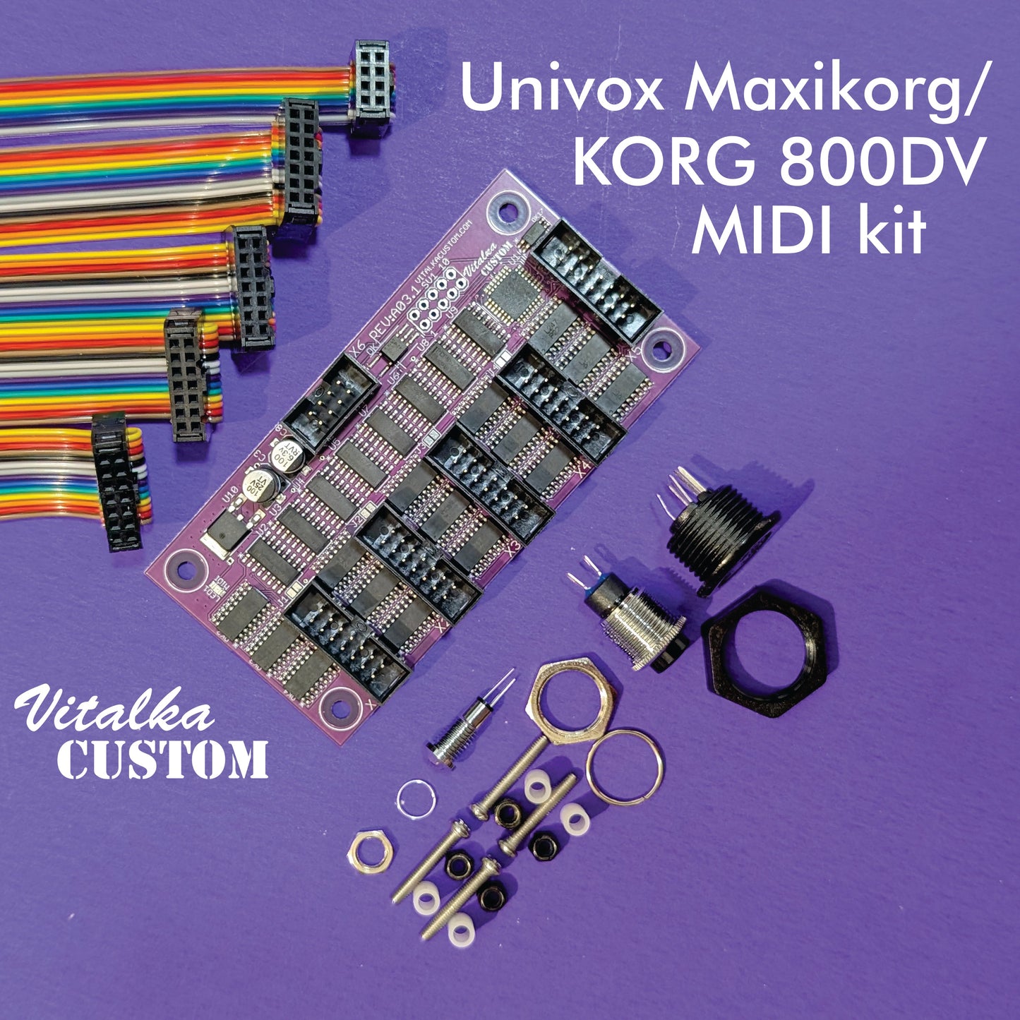 Korg 800DV / Univox MaxiKorg MIDI kit RevA03.2