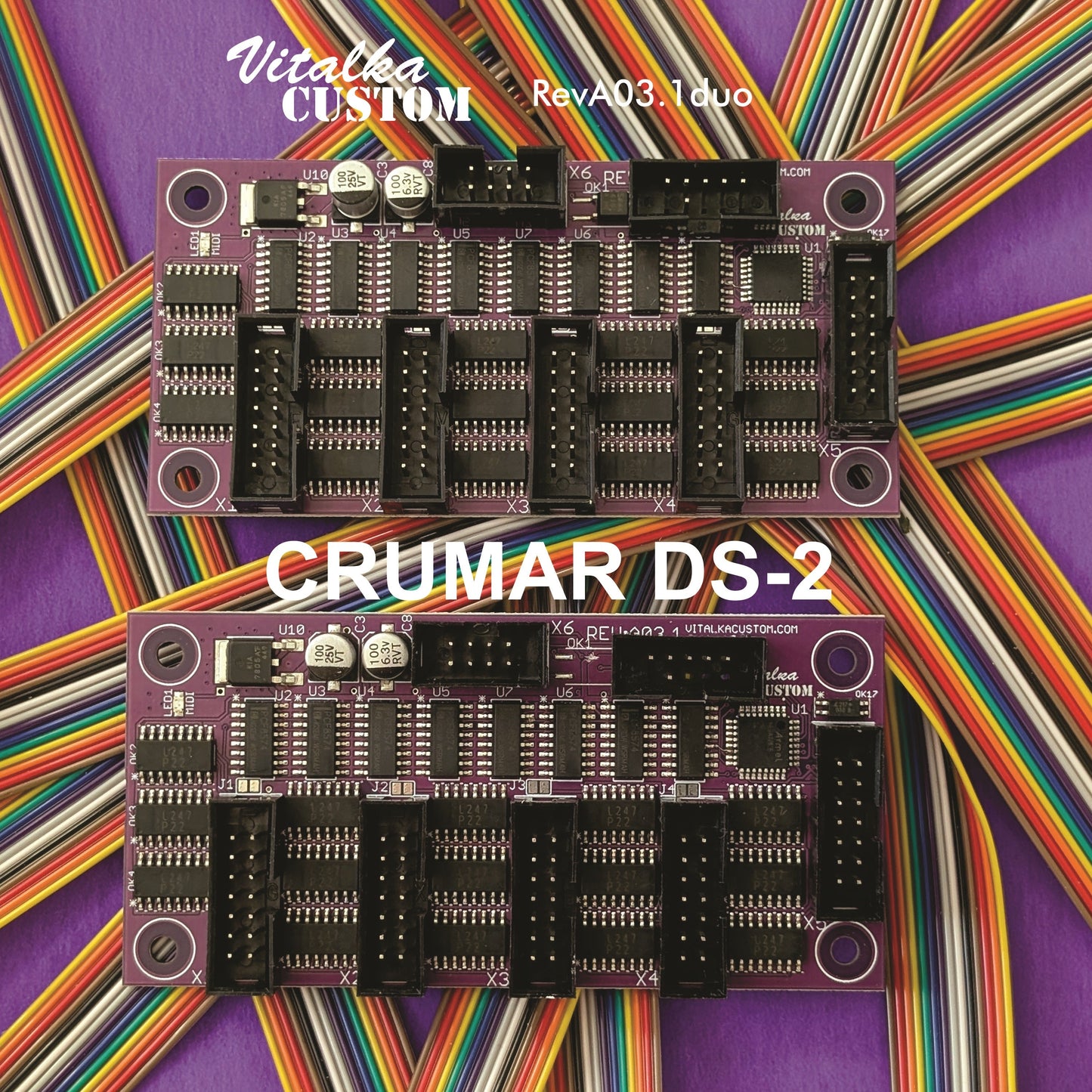 Crumar DS2 MIDI kit retrofit (A03.1 dual board and MIDI channel)